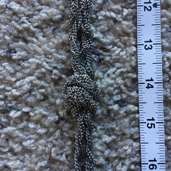 Chain & Knot Silver Necklace - Picture 3 of 3